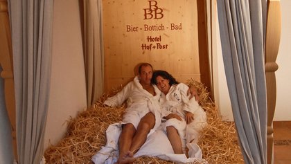 Bier-Bottich-Bad im Hotel Hof + Post, Innertkirchen