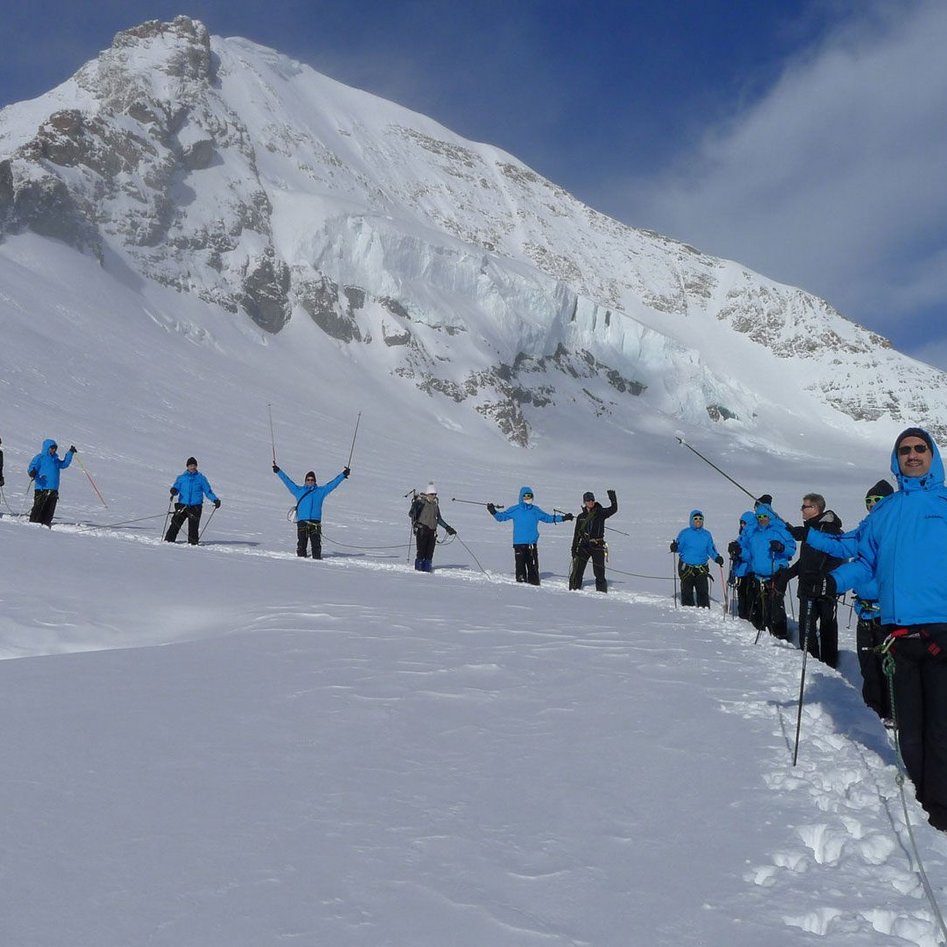 Gletscherwanderung, Team Aktivität