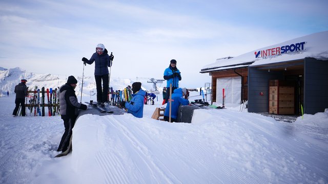 Skitest auf dem Männlichen