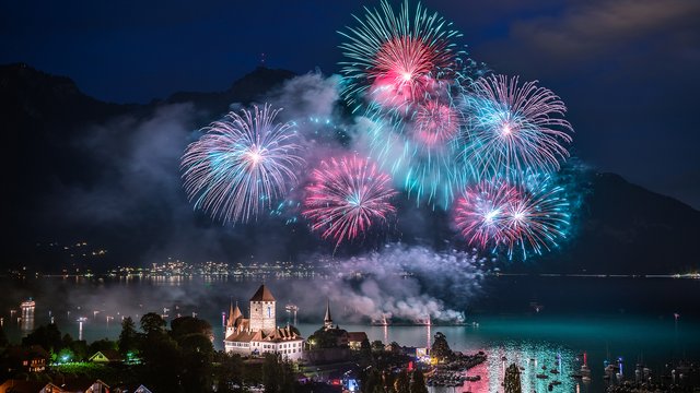 1. August in Spiez, Ferienregion Interlaken