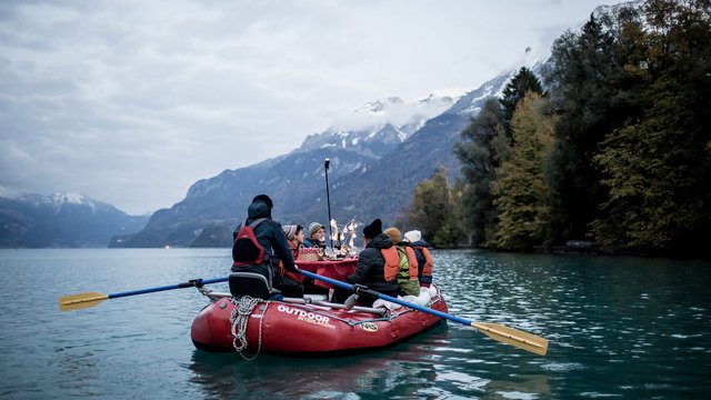 Raclette Rafting on Lake Brienz