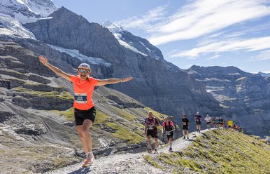 Teilnehmende am Jungfrau-Marathon im Berner Oberland