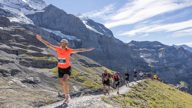 Teilnehmende am Jungfrau-Marathon im Berner Oberland