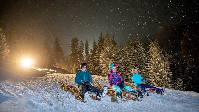 Night sledding in Hasliberg