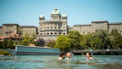 Freibad Marzili in Bern, Destination Bern