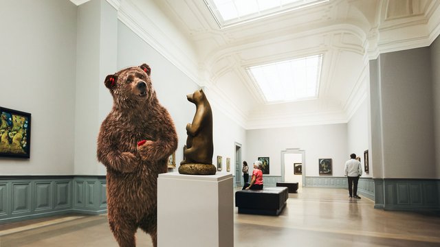 Bär im Museum für Kommunikation, Destination Bern