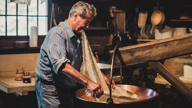 Cheese making workshop at Ballenberg Open-Air Museum