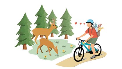 Koexistenz zwischen Biker und der Tierwelt