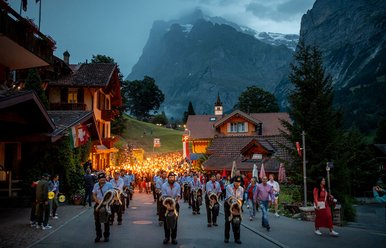 1. August in Grindelwald, Jungfrau Region