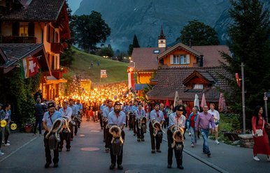 1. August in Grindelwald, Jungfrau Region