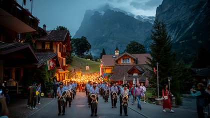1. August in Grindelwald, Jungfrau Region