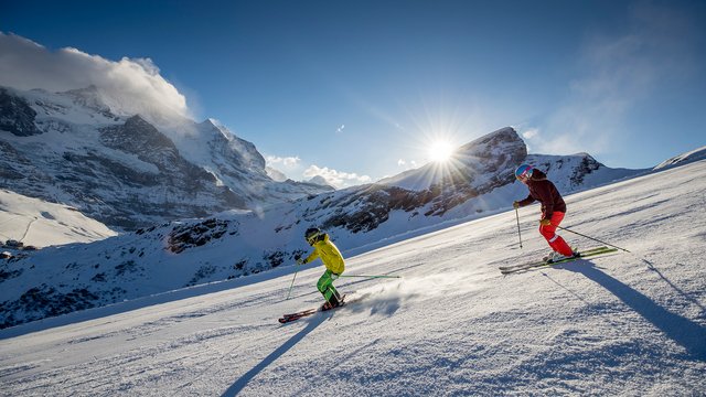 Skifahren auf der kleinen Scheidegg / Männlichen in der Jungfrau Region