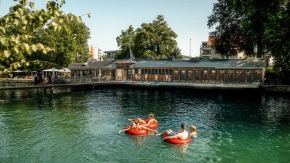 Flussbad Schwäbis in Thun, Ferienregion Interlaken