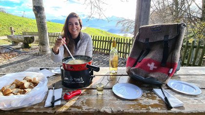 Fondue-Rucksack Sigriswil, Ferienregion Interlaken