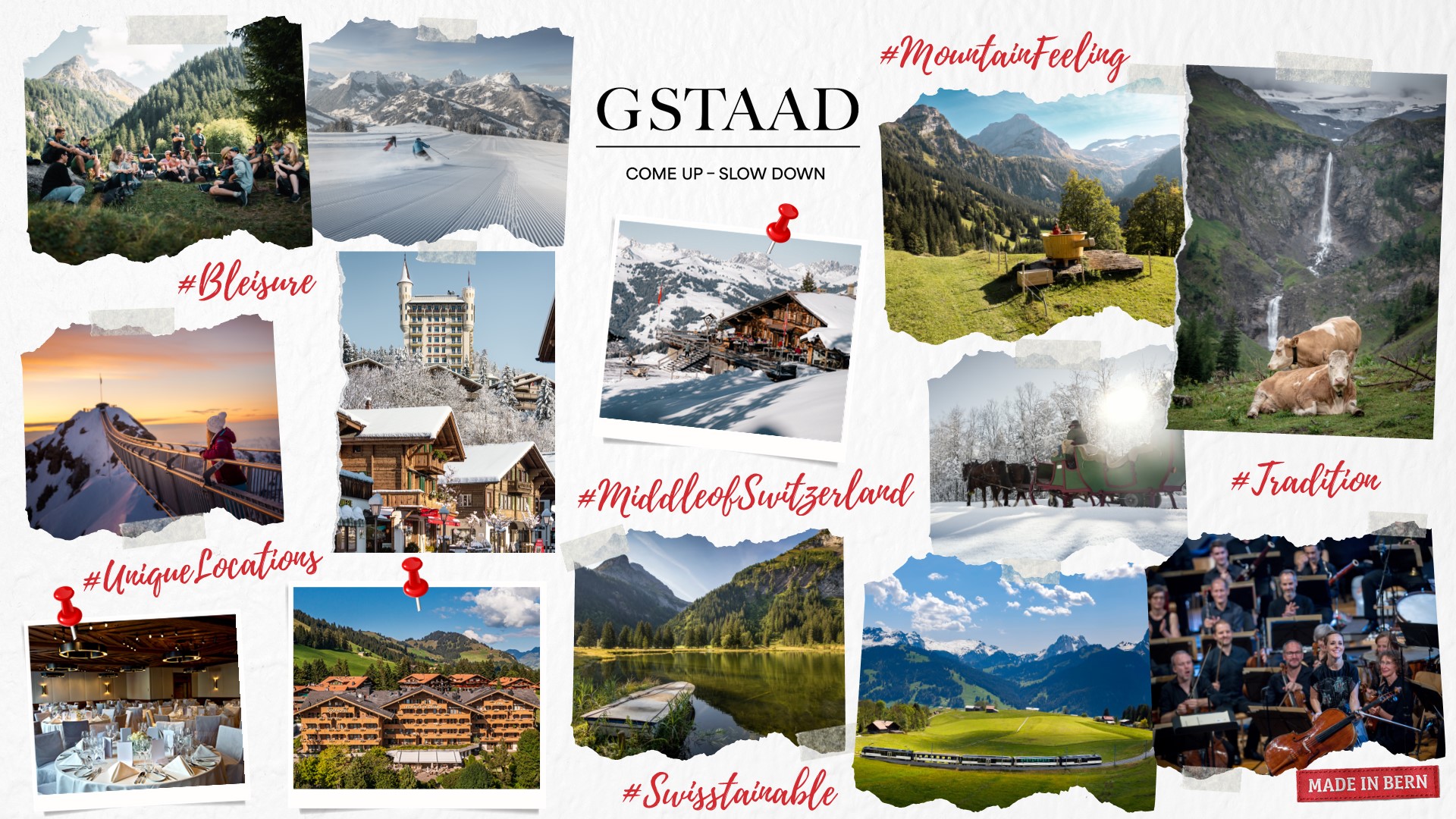 Moodboard EN, Ferienregion Gstaad